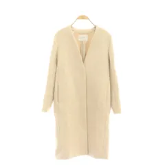 グリーンレーベルリラクシング ユナイテッドアローズ green label relaxing ノーラペルコート ノーカラーコート アウター 38 ベージュ /DF ■OS