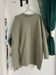 オリーブ グリーン ゴージ オーバーサイズ フリーサイズ 55-77