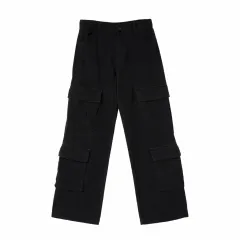 H&M DIVIDED ブラック ワイド カーゴパンツ