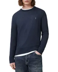オールセインツ メンズ アウター ニット・セーター レギュラーフィット ウール ALLSAINTS Mode Regular Fit Merino Wool Sweater Navy Blue ネイビのサムネイル