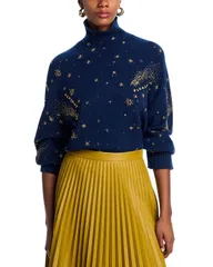 アルチュザラ レディース アウター ニット・セーター モックネック セーター Altuzarra Jared Mock Neck Sweater Navy ネイビー