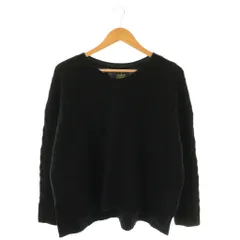 アーバンリサーチ ドアーズ URBAN RESEARCH DOORS ハミルトンウールアラン柄プルオーバーニット セーター M ブラック /DO ■OS