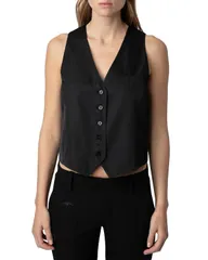 ザディグ エ ヴォルテール レディース アウター ベスト サテン Zadig Voltairemaux Satin Vest Noirのサムネイル