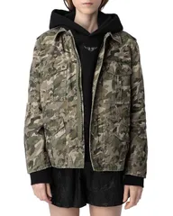 ザディグ エ ヴォルテール レディース アウター ジャケット・ブルゾン Zadig Voltaire Krisa Camo Jacket Grassのサムネイル