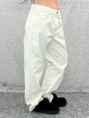 JW アンダーソンXユニクロ モダン カジュアル クリーム コットンパンツ 30インチ C10043