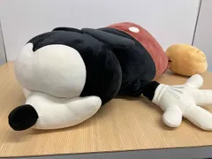 田04  【ミッキーマウス】Mochi Hug! モチハグ 抱き枕 M 全長約60cm りぶはあと もっちり触感 BIG寝そべりぬいぐるみ クッション