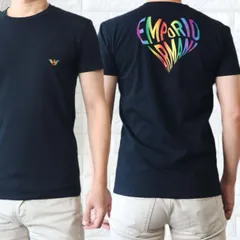 Tシャツ バック メンズ ロゴ ストレッチ ロゴT ブラック 黒 エンポリオ アルマーニ 111035 4R513 00020