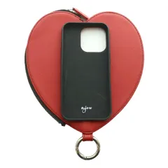 エジュー ajew ドレス ハート ケース dress heart case アイフォン スマホ ボルドー iPhone 15 pro 黒 ブラック /SS ■OS