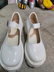 メリージェーン 白 厚底靴