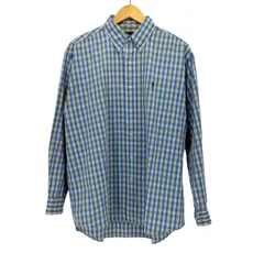 ラルフローレン RALPH LAUREN 90s BLAIRE ポニー刺繍 チェック ボタンダウンシャツ メンズ import：M 