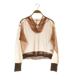 アメリヴィンテージ Ameri VINTAGE 20SS SHEER HOODIE KNIT シアーパーカー ニット 長袖 プルオーバー F ブラウン /MY ■OS