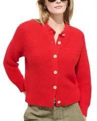 アレックスミル レディース アウター ニット・セーター クルーネック コットン カーディガン Alex Mill Nico Crewneck Cotton Cardigan Tomato