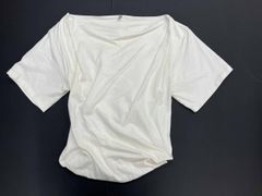 美品 StretchライトコットンAsymmetryトップス ホワイト タグあり