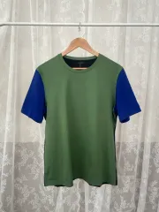 M) コス COS マルチ カラー バイカラー 半袖 Tシャツ