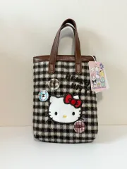 新品 ハローキティ チェック柄 トートバッグ クロスバッグ