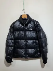 (M) THE NORTH FACE ザノースフェイス 700 ヌプシダウンジャケット アウター ブラック グースダウン ファー ジャケット