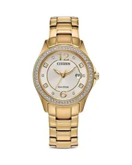 シチズン レディース アクセサリー 腕時計 Tシャツ Citizen Eco Classic Gold Tone Stainless Steel Watch 305mm SilverGold ゴールド
