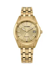 シチズン レディース アクセサリー 腕時計 Tシャツ Citizen Eco Classic Gold Tone Stainless Steel Watch 335mm Gold ゴールド