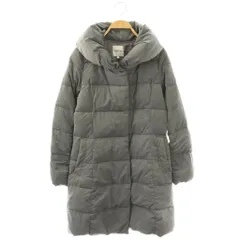 インディヴィ INDIVI ダウンコート アウター ロング 36 グレー /DF ■OS