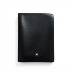MONTBLANC　モンブラン　マイスターシュティック　二つ折り財布　三つ折り　カードケース　財布　ブラック　レザー　ブラック　カードケース　大容量のサムネイル