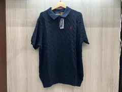 【タグ付き】POLO RALPH LAUREN ラルフローレン ケーブルニット コットン ポロカラー セーター XL