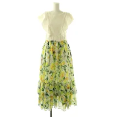 チェスティ Chesty レモンモチーフ ワンピース ロング フレンチスリーブ 1 ホワイト イエロー /HK ■OS