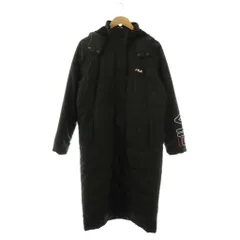 フィラ FILA ベンチコート コート L 黒 ブラック フード付き 長袖 ロング丈 /AZ