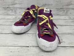 NIKE スニーカー／sacai／Blazer Low／Purple Dusk／DM7901-500／28.5cm／パープル×イエロー