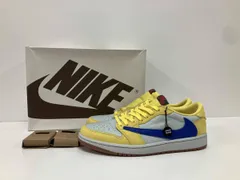 NIKE ナイキ Travis Scott Air Jordan 1 Retro Low OG トラビス スコット エアジョーダン1 レトロ ロー 28.5cm スニーカー イエロー グレー