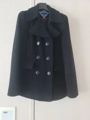 Tommy Hilfiger トミーヒルフィガー ブラック ウールコート 55サイズ