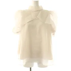 スナイデル SNIDEL ハーフスリーブオーガンシースルーブラウス 半袖 F ライトグレージュ /HK ■OS ■SH