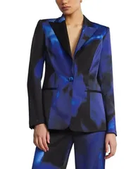 ビーシービージーマックスアズリア レディース アウター ジャケット・ブルゾン プリント ブレザー BCBGMAXAZRIA Rose Printed Blazer Blue Rose Print ブルのサムネイル