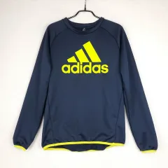 (キッズ) adidas アディダス ネイビー/黄色 長袖Tシャツ (160)