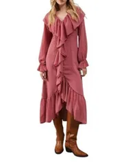 ウエアハウス レディース トップス ワンピース シフォン ミディ Warehouse Dobby Chiffon Midi Dress Roseのサムネイル