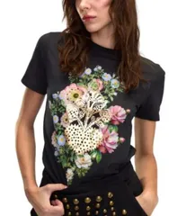 シンシアローレイ レディース トップス Tシャツ Cynthia Rowley Heart of Gold Tee Black ブラックのサムネイル