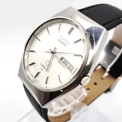 不動 セイコー TYPE II 7123-7000 クォーツ ヴィンテージ レトロ ホワイト文字盤 デイデイト シルバー 3針 アンティーク レザーベルト ユニセックス 通勤 スーツ 営業 冠婚葬祭 大人 高級感 クラシック お洒落 ギフト 腕時計 A022