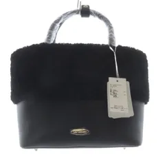 リリーブラウン Lily Brown 24AW エコファー切り替えトートバッグ ハンドバッグ ショルダーバッグ ロゴ 黒