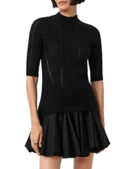 オールセインツ レディース アウター ニット・セーター ALLSAINTS Filippa Half Sleeve Sweater Black ブラックのサムネイル