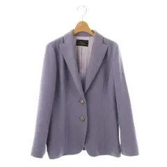 レリアン Leilian ウール混 テーラードジャケット シングル 11 パープル /DF ■OS