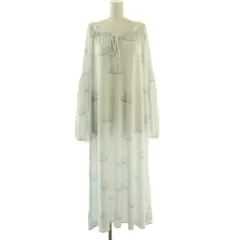 ジェラートピケ gelato pique 25AW モチーフ3柄ワンピース 長袖 ロング ルームウェア 部屋着 F ライトブルー /NR ■OS