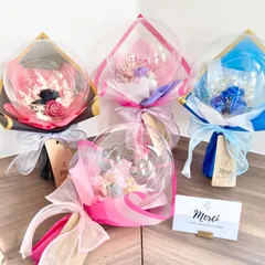 フラワーバルーンブーケ　バルーンギフト　フラワーギフト　誕生日　お祝い　入園　入学　母の日