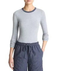 ヴィンス レディース トップス Tシャツ Vince Heather Tipped Long Sleeve Tee Heather Thistle ヘザーのサムネイル