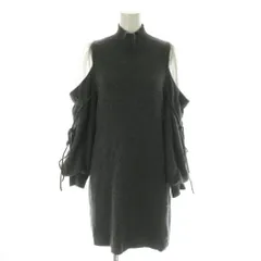 スナイデル SNIDEL 23AW シースルーショルダーミニニットワンピース F 灰色 グレー 長袖 /AG ■OS