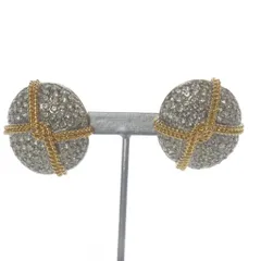 スワロフスキー SWAROVSKI ヴィンテージ イヤリング ゴールド色 シルバー色 /YO23 ■GY14