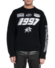 ザディグ エ ヴォルテール メンズ アウター ニット・セーター オーバーサイズフィット Zadig Voltaire Marko Motocross Oversized Fit Sweater Blaのサムネイル