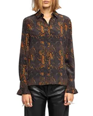 ザディグ エ ヴォルテール レディース トップス シャツ シルク Zadig Voltaire Thely Silk Shirt Black ブラックのサムネイル
