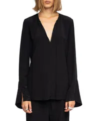 ザディグ エ ヴォルテール レディース トップス シャツ ブラウス Zadig Voltaire Turi Blouse Black ブラックのサムネイル
