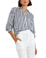 ベラダール レディース トップス シャツ Bella Dahl High Low Hem Shirt Indigo Ink インディゴのサムネイル