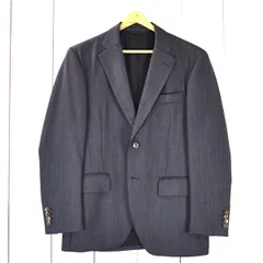 麻布テーラー azabu tailor 英国製生地 2つボタン シングル ジャケット L ダークグレー ピンドット 袖口4つ釦 本切羽 春秋冬対応 / 6TC042 【送料無料】【中古】【メンズビジネス】202603のサムネイル