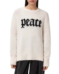 オールセインツ レディース アウター ニット・セーター クルーネック ALLSAINTS Peace Crewneck Sweater Chalk White ホワイトのサムネイル